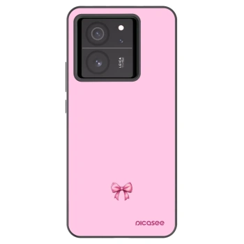 Picasee silikonowe czarne etui na Xiaomi 13T Pro - Blush bow