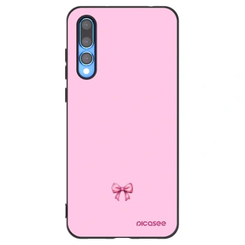 Picasee silikonowe czarne etui na Huawei P20 Pro - Blush bow