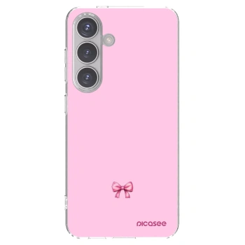 Picasee silikonowe przeźroczyste etui na Samsung Galaxy S24 S921B 5G - Blush bow