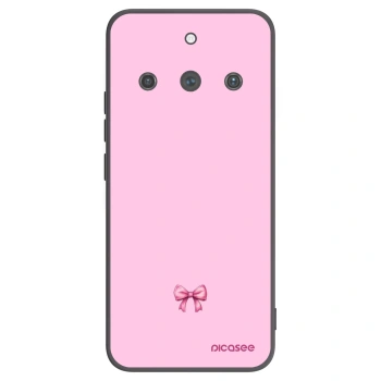 Picasee silikonowe czarne etui na Realme 11 Pro+ - Blush bow