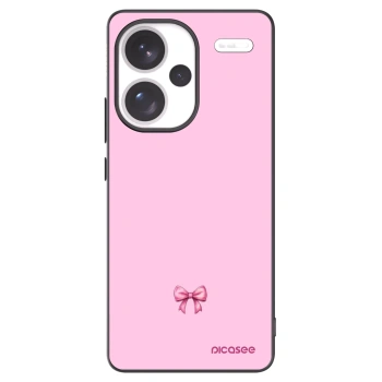 Picasee silikonowe czarne etui na Xiaomi Redmi Note 13 Pro+ 5G - Blush bow