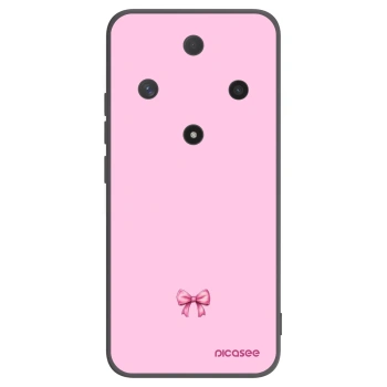 Picasee silikonowe czarne etui na Honor Magic6 Lite 5G - Blush bow