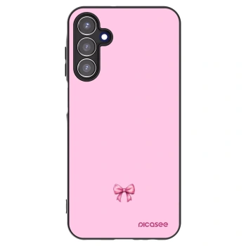 Picasee silikonowe czarne etui na Samsung Galaxy A15 A155F 4G - Blush bow