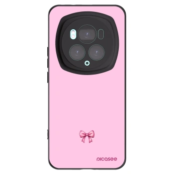 Picasee silikonowe czarne etui na Honor Magic6 Pro - Blush bow
