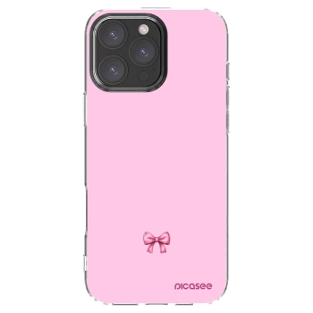 Picasee silikonowe przeźroczyste etui na Apple iPhone 16 Pro Max - Blush bow