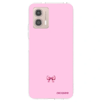 Picasee silikonowe przeźroczyste etui na Motorola Moto G53 5G - Blush bow