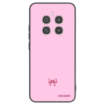 Picasee silikonowe czarne etui na Realme 12 Pro 5G - Blush bow