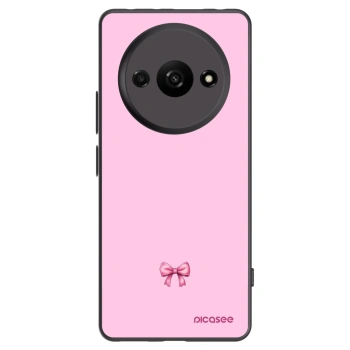 Picasee silikonowe czarne etui na Xiaomi Redmi A3 - Blush bow