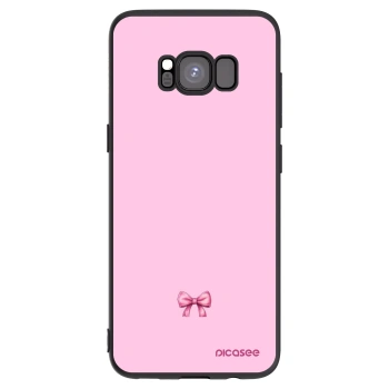 Picasee silikonowe czarne etui na Samsung Galaxy S8 G950F - Blush bow