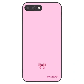 Picasee silikonowe czarne etui na Apple iPhone 7 Plus - Blush bow