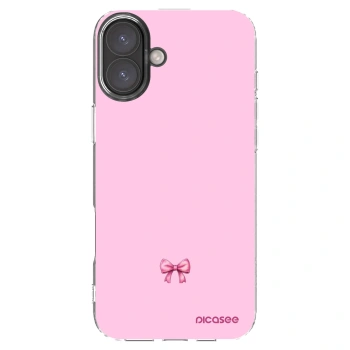 Picasee silikonowe przeźroczyste etui na Apple iPhone 16 Plus - Blush bow