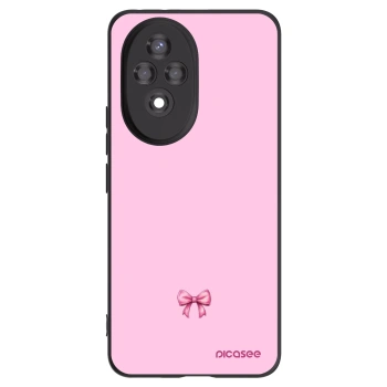 Picasee silikonowe czarne etui na Honor 200 Pro 5G - Blush bow