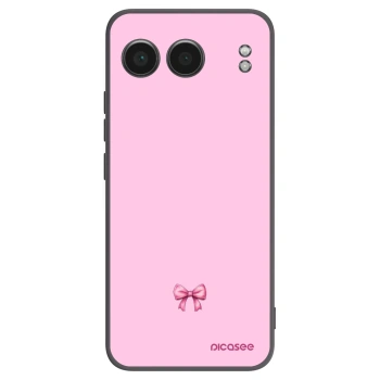 Picasee silikonowe czarne etui na OnePlus Nord 4 - Blush bow