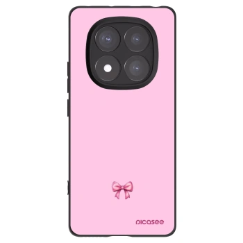 Picasee silikonowe czarne etui na Xiaomi Redmi Note 14 Pro 5G - Blush bow