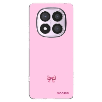 Picasee silikonowe przeźroczyste etui na Xiaomi Redmi Note 14 Pro 5G - Blush bow