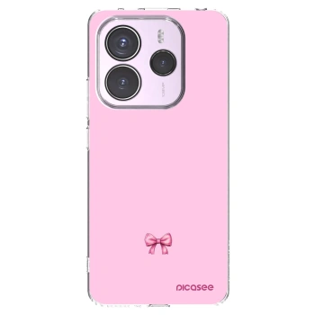 Picasee silikonowe przeźroczyste etui na Xiaomi Redmi Note 14 5G - Blush bow