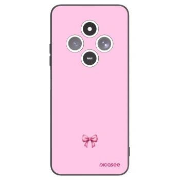 Picasee silikonowe czarne etui na Xiaomi Redmi 14C - Blush bow