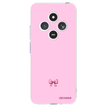 Picasee silikonowe przeźroczyste etui na Xiaomi Redmi 14C - Blush bow