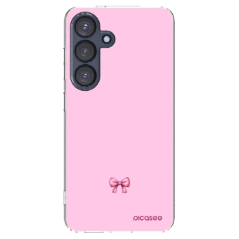 Picasee silikonowe przeźroczyste etui na Samsung Galaxy S25 5G - Blush bow