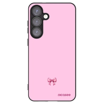 Picasee silikonowe czarne etui na Samsung Galaxy S25+ 5G - Blush bow