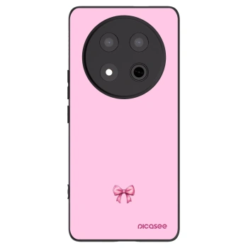 Picasee silikonowe czarne etui na Honor Magic7 Lite 5G - Blush bow
