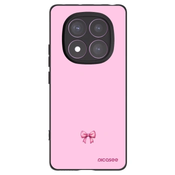 Picasee silikonowe czarne etui na Xiaomi Redmi Note 14 Pro 4G - Blush bow