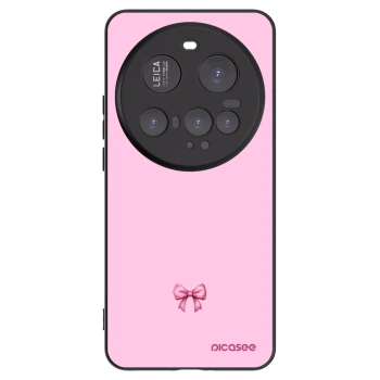 Picasee silikonowe czarne etui na Xiaomi 15 Ultra - Blush bow
