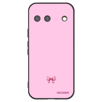 Picasee silikonowe czarne etui na Google Pixel 9 - Blush bow