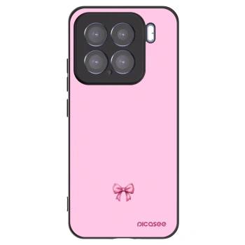 Picasee silikonowe czarne etui na Xiaomi 15 - Blush bow