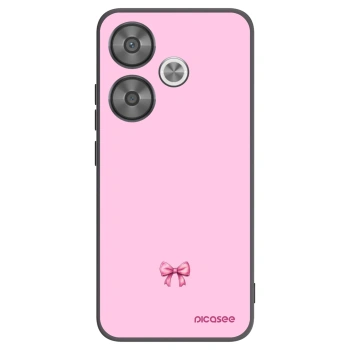 Picasee silikonowe czarne etui na Xiaomi Poco F6 - Blush bow