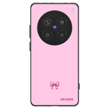 Picasee silikonowe czarne etui na Vivo X200 Pro - Blush bow