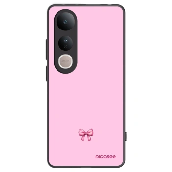 Picasee silikonowe czarne etui na Vivo V50 Lite 5G - Blush bow