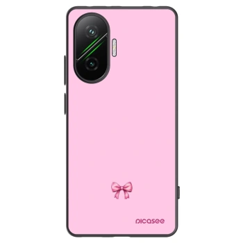 Picasee silikonowe czarne etui na Xiaomi Poco F7 Pro 5G - Blush bow