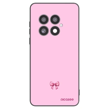 Picasee silikonowe czarne etui na OnePlus 13 5G - Blush bow