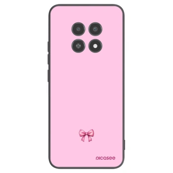 Picasee silikonowe czarne etui na Realme 12X - Blush bow