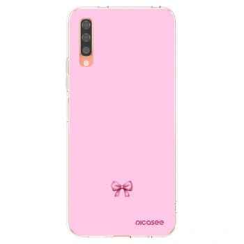Picasee silikonowe przeźroczyste etui na Samsung Galaxy A70 A705F - Blush bow