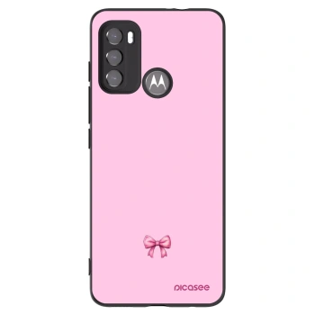 Picasee silikonowe czarne etui na Motorola Edge 60 5G - Blush bow