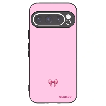 Picasee silikonowe czarne etui na Google Pixel 9 Pro XL - Blush bow