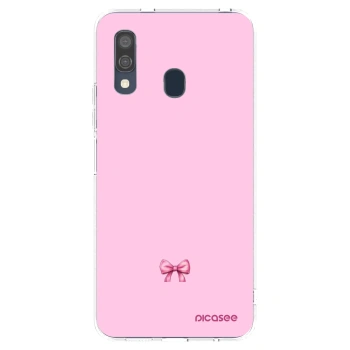 Picasee silikonowe przeźroczyste etui na Samsung Galaxy A40 A405F - Blush bow