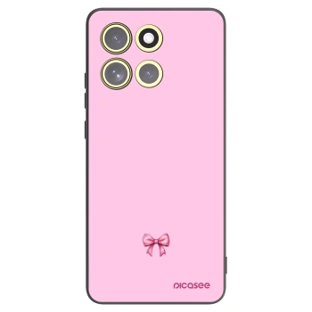 Picasee silikonowe czarne etui na Motorola Moto G86 5G - Blush bow