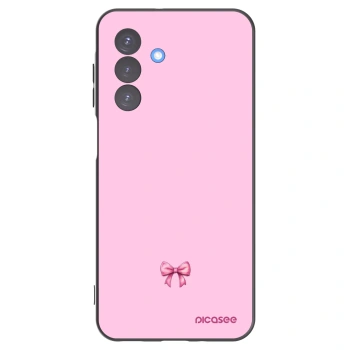 Picasee silikonowe czarne etui na Samsung Galaxy A17 5G - Blush bow