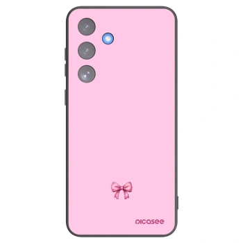 Picasee silikonowe czarne etui na Samsung Galaxy S25 FE 5G - Blush bow