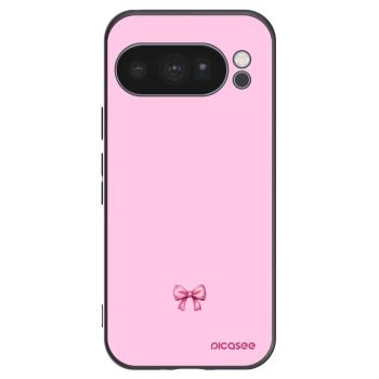 Picasee silikonowe czarne etui na Google Pixel 10 Pro - Blush bow