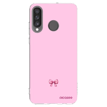 Picasee silikonowe przeźroczyste etui na Huawei P30 Lite - Blush bow