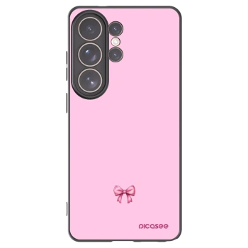 Picasee silikonowe czarne etui na Samsung Galaxy S26 Ultra - Blush bow