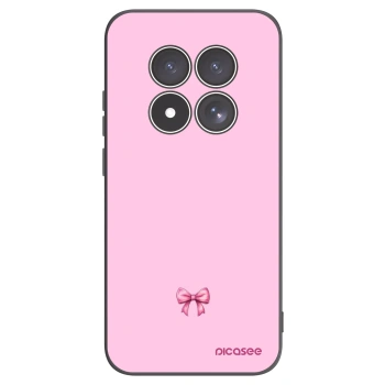 Picasee silikonowe czarne etui na Xiaomi Redmi Note 15 Pro 5G - Blush bow