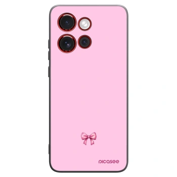Picasee silikonowe czarne etui na Motorola Edge 60 Neo 5G - Blush bow