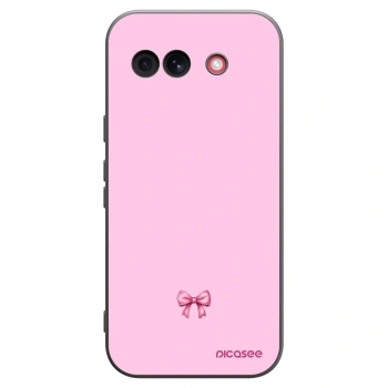 Picasee silikonowe czarne etui na Google Pixel 10a - Blush bow