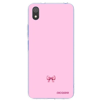Picasee silikonowe przeźroczyste etui na Xiaomi Redmi 7A - Blush bow