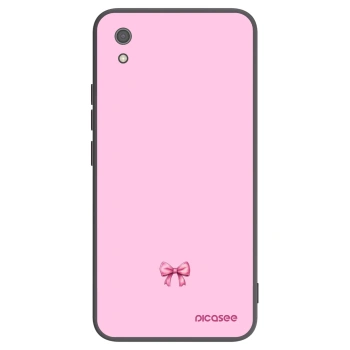 Picasee silikonowe czarne etui na Xiaomi Redmi 7A - Blush bow